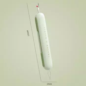 Игольница Нитевдеватель Вспарыватель швов 2-в-1 Удалятель ниток Швейные принадлежности для дома зелёный