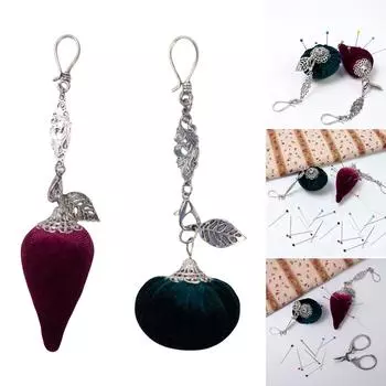 Игольница в форме помидора, игольницы в форме перца, практичная игольница для держателей швейных игл, ручная работа красный