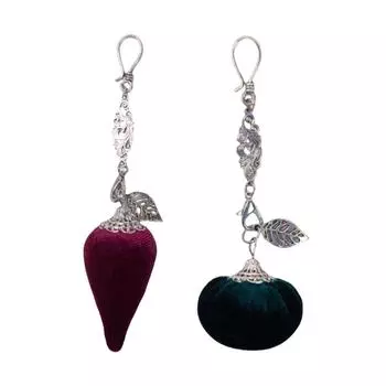 Игольницы в форме помидора и перца, игольницы для швейных игольниц X3UC зелёный