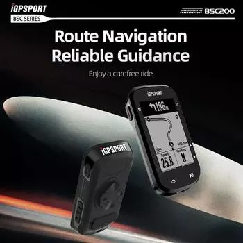 IGPSPORT BSC200 GPS Велосипедный компьютер Беспроводной спидометр Велосипедный цифровой ANT+ Маршрутная навигация Секундомер Велосипедный одометр