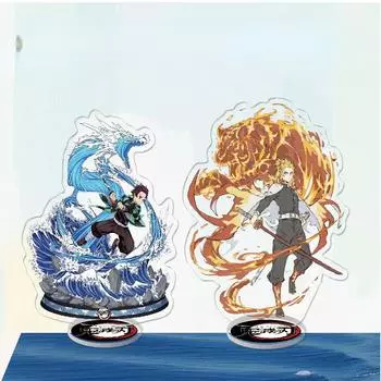 Игра аниме Demon Slayer Blade Tanjiro акриловая подставка для персонажей косплея акриловая подставка для фигурки окрашенный декор стола орнамент подарок