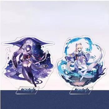 Игра аниме Genshin Impact General Raiden акриловая подставка для персонажей косплея акриловая подставка для фигурки окрашенная настольная декорация орнамент подарок