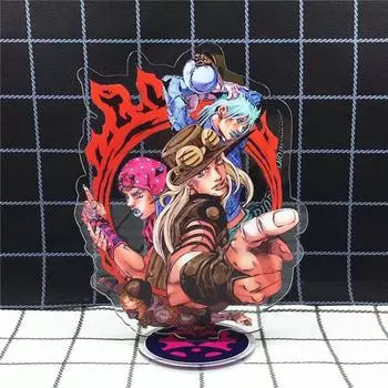 Игра Аниме Невероятные Приключения Золото 15 СМ Модель Акриловая Фигурка Стенд Окрашенный Декор Стола Орнамент Подарок