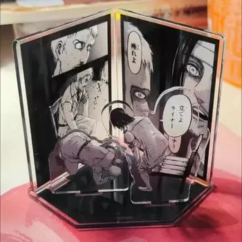 Игра Attack On Titan Эрен Йегер Райнер Леви Аккерман Акриловая подставка для куклы Аниме Фигурка Пластина Косплей Игрушка levi