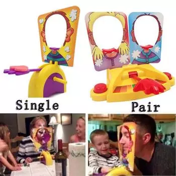 Игра «Бегущий человек с пирогом для лица» «Крем для лица» Домашние игры для родителей и детей Новинка Веселье Антистресс Single