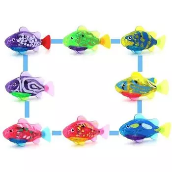 Игра для детей Кошка Интерактивная игрушка Электрическая рыба Игрушки для ванной для малышей Электрическая игрушка-рыба Плавающая рыба Random color