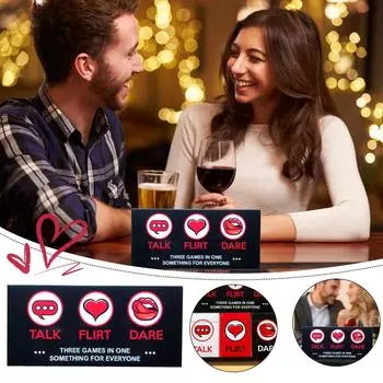 Игра для пар. Идеи для вечеринки. Девушка, парень, молодожены, жена или муж.. 3 игры в 1: Говори, дерзай. Возродить и углубить отношения One Size чёрный