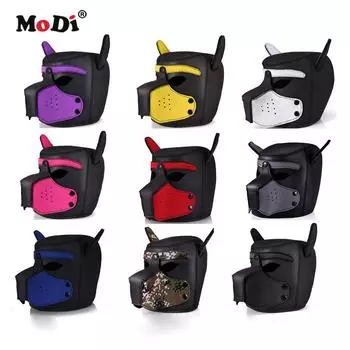 Игра для щенков, БДСМ, бондаж, маска для собаки, капюшон, раб, косплей, фетиш, SM, игры для взрослых, эротические секс-игрушки для пар, сдержанность, секс-шоп