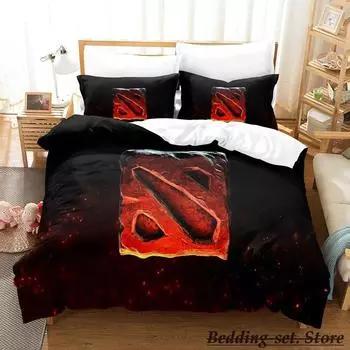 Игра Dota 2 Постельное белье Single Twin Full Queen King Size Bed Set Adult Kid Bedroom Duvetcover Sets Anime Parure de lit Bed 70x133cm 2pcs