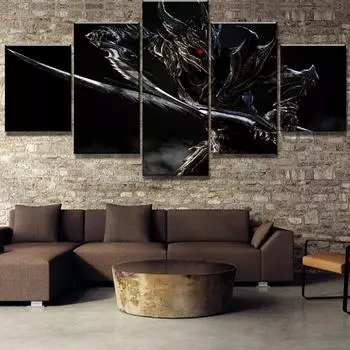 Игра Elder Scrolls V Skyrim, 5 шт., декоративная настенная живопись на холсте, постер, картины для гостиной, домашний декор, украшения для картин 20x35 20x45 20x55cm