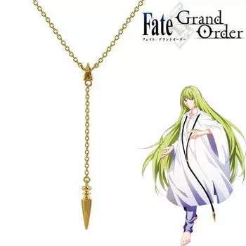 Игра Fate Enkidu, ожерелье для косплея, колье унисекс, цепочка из золотого сплава, подвеска в виде стрелки, ювелирные изделия в стиле хип-поп, классический аксессуар, реквизит, подарок