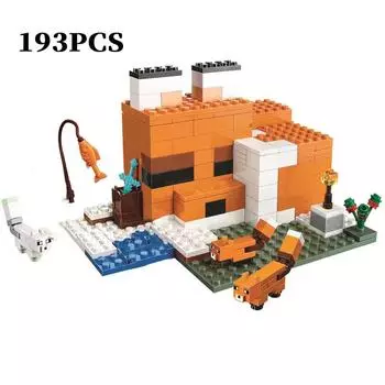 Игра Fox Lodge House Building Block Street View With Doll Collect Assemble Educational Bricks Toy For Kids Gift NO BOX