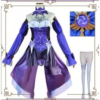 Игра Genshin Impact костюмы для косплея Fischl косплей Ein Immernachtstraum костюм униформа одежда костюмы платья наряды носит XS чёрный