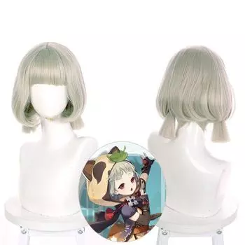 Игра Genshin Impact Sayu короткий парик косплей костюм термостойкие синтетические волосы женские карнавальные вечерние парики для ролевых игр One Size
