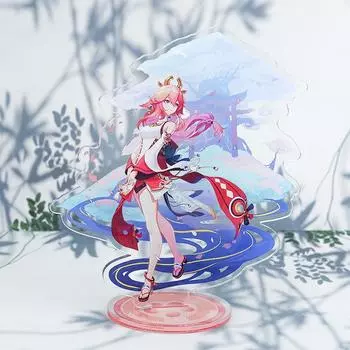 Игра Genshin Impact Zhongli Mona Xinyan Косплей Персонаж Герой Тема Стенд Модель Пластина Акриловая Фигурка Модель Декор Стола Подарок Для Вентиляторов