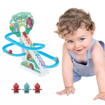 Игра «Гоночная трасса динозавра» с музыкальными огнями, американские горки, игрушка-динозавр, скользящая трасса для малышей, мальчиков и девочек в возрасте от 3 до 8 лет