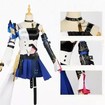 Игра Honkai Star Rail Serval Landau Косплей Костюм Комбинезон Платье Парик Наряд Девушки Женщины Взрослые Фэнтези Хэллоуин Карнавальный Костюм S бежевый