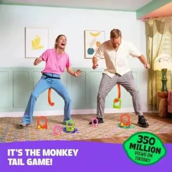 Игра «Хвост обезьяны» Веселая настольная игра для вечеринок с друзьями и семьей День рождения Рождество Надеть ремень