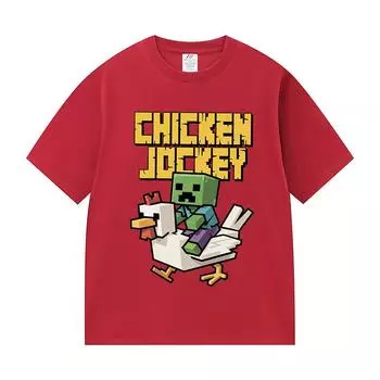 Игра Куриный жокей Забавная графическая футболка Мужская мода Косплей Футболки с круглым вырезом Y2k Унисекс Ретро Оверсайз Хлопковая футболка S