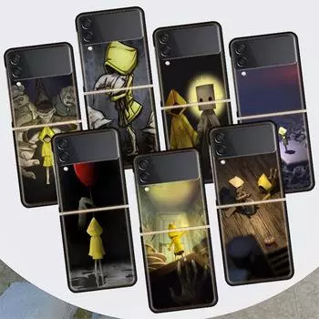 Игра Little Nightmare для Samsung Galaxy Z Flip 4 3 5G чехол для телефона черный твердый чехол ZFlip 4 3 роскошный противоударный бампер Samsung Z Flip 3