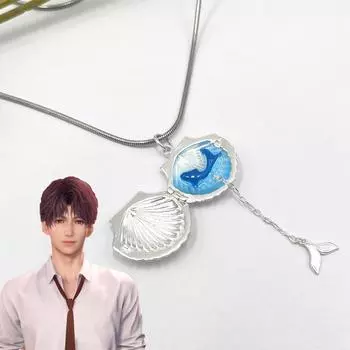 Игра Love and deepsapce Rafayel, ожерелье для косплея, цепочка унисекс, колье, ювелирные изделия, морская ракушка, подвеска в виде рыбьего хвоста, аксессуар для костюма, реквизит