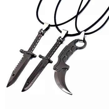 Игра M9 Cs коготь нож модель сплава брелок ожерелье necklace 1 чёрный