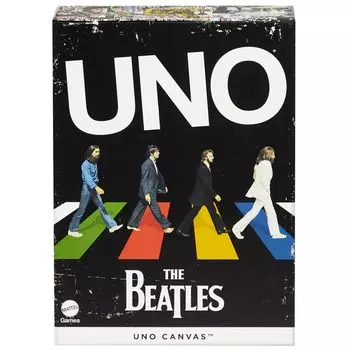 Игра Mattel UNO Beatles UNO CANVAS Игра Beatles Возраст 7 и старше Карточная игра 112 карт для игроков Черный HYH42 2-10