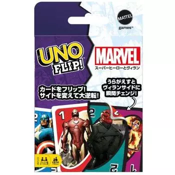 Игра Mattel UNO Flip Marvel [7 лет и старше] GXV56