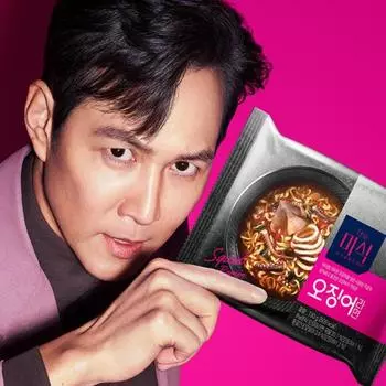 Игра «Мишик Кальмар» Ли Чжун Чжэ Рамен из кальмаров (3 варианта) 4 Pack