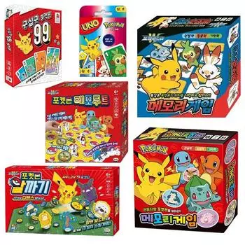 Игра на память о покемонах Найдите покемонов в регионе Канто, W Memory, игра-стрелялка, 99game, UNO Pokemon, детские настольные игры Find Pokemon Kanto Area
