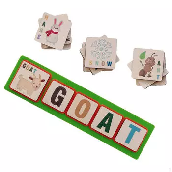 Игра на сопоставление букв, интерактивная, веселая, игра на знание орфографии с деревянными кубиками для детей от 3 до 8 лет