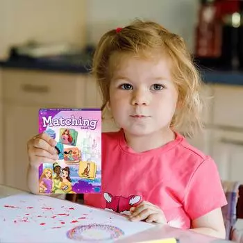 Игра на сопоставление, детская забава и быстрая игра на память, подходит для игрушек для детей 3-5 лет, с милыми принцессами, подходит для семейной игры
