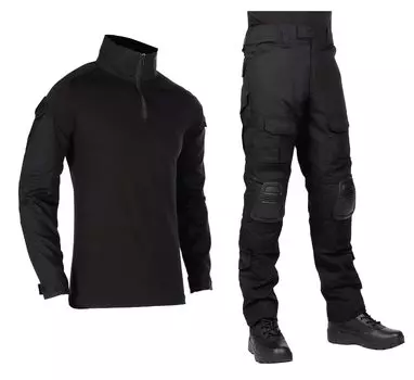 Игра на выживание камуфляж верх и низ bdu боевой бой и японский с налокотниками и наколенниками [HEAT VOICE] одежда, одежда, комплект, снаряжение,