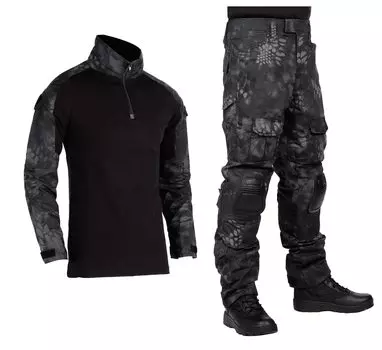 Игра на выживание камуфляж верх и низ bdu боевой бой японские налокотники и наколенники включены Typhon [HEAT VOICE] одежда, одежда, комплект,