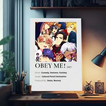 Игра O-Obey Me Классические винтажные постеры Decoracion Картина Настенное искусство Белая крафт-бумага Kawaii Декор для комнаты 21cm30cm NoFrame
