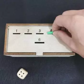 Игра «Пенни» с коробкой из соснового дерева, игральные кости, зеленая монета, 2–6 игроков, соревновательная игра для детей, взрослых, семейная стратегия, бросок, настольная игра, подарок на день рождения, Рождественский подарок