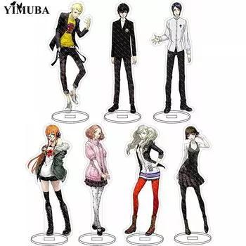 Игра Persona 5, аниме, косплей, акриловая подставка, модель, пластина, Ren Amamiya, Ryuji Sakamoto, Anne Takamaki, экшн-фигурки, декор для стола 1