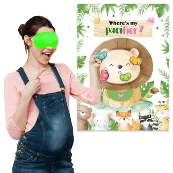 Игра-прищепка с 24 наклейками, товары для вечеринок по случаю дня рождения, праздничная игра-прищепка для памятных детских вечеринок