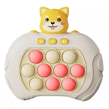 Игра Push Pop, светящаяся электрическая музыкальная обучающая игрушка для снятия стресса с пузырчатой пленкой для взрослых и детей (Шиба Ину)