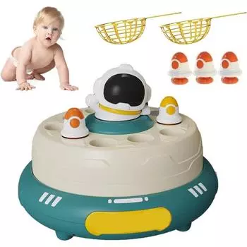 Игра «Ракета», настольные игры для малышей, игрушка «Прыгай и лови ракету», игрушки «Астронавт и ракета» красный