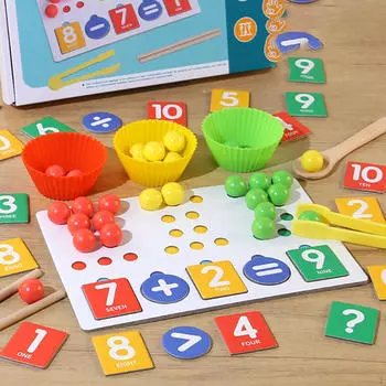 Игра с бисером Clip Bead Игрушка для развития мелкой моторики Монтессори для детей Детский сад