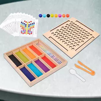 Игра с бусинами, развивающая игрушка для раннего обучения дошкольников 3, 4, 5 лет, домашнее обучение Bead