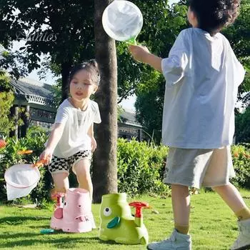 Игра с изображением летающего круга, интерактивная игрушка-пусковая установка с тарелкой для детей, развивающая моторику, игрушки для вечеринок, дней рождения, праздников A зелёный