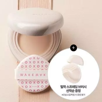 [Игра с кальмарами] Бальзам для сияющего покрытия Wake Make Water 3 ЦВЕТА (основной продукт + добавка + 2 слойки) [Refill + Puff] 01 Rosy Porcelain 23,950 won