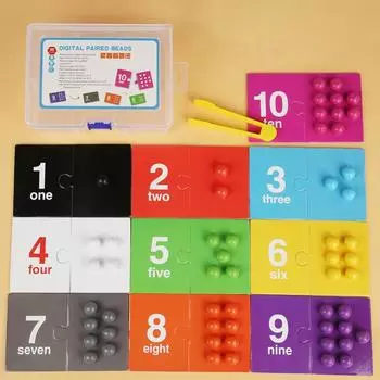 Игра с зажимами-бусинами, деревянные бусины, игра с сопоставлением цветов, обучающий набор для прихода, игрушки для обучения мелкой моторике для детей, обучающие математике, подарки