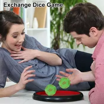 Игра Санта-обмен кубиками Рождественский подарок на вечеринку Обмен кубиками 12 разных сторон для праздничной групповой вечеринки Семейная игра на вечеринку 1pc