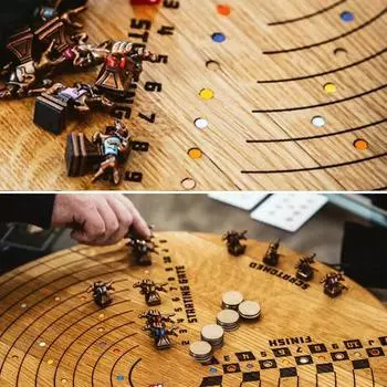 Игра Scratched Horses, сделанная из бочки из-под виски, настольная игра ручной работы из дерева для скачек в кругу семьи и друзей коричневый