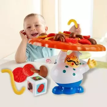 Игра «Складывание пиццы» Настольная игрушка «Складывание пиццы» Для 2–4 игроков Развитие мелкой моторики Дети Раннее образование Игрушка «Складывание пиццы» жёлтый