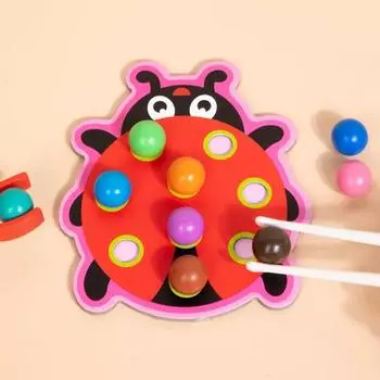 Игра «Сочетание бусин животных» для родителей и детей, разноцветные бусины, игра «Сочетание бусин по цвету», подарок для детей и девочек Caterpillar