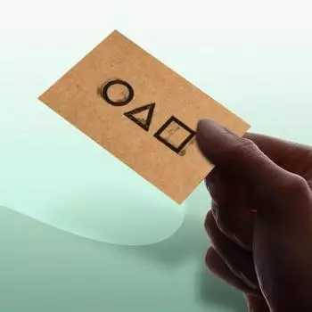 Игра Squid Party Invitation Card Square Triangle Circle Соревновательная карточная игра Cosplay Anime Survival Themed Game Подарки на Новый год на день рождения 10pcs